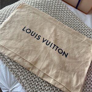 Large Louis Vuitton Tan Dust Bag with Black Logo (new)